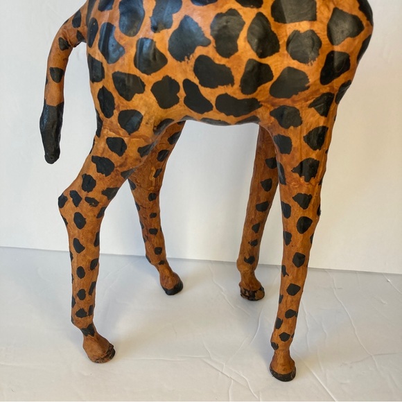 Handcrafted Wooden Giraffe Showpiece Figurine Statue For Home Office Decor 21” - Picture 3 of 6